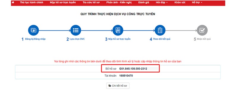 kiểm tra tình trạng hồ sơ